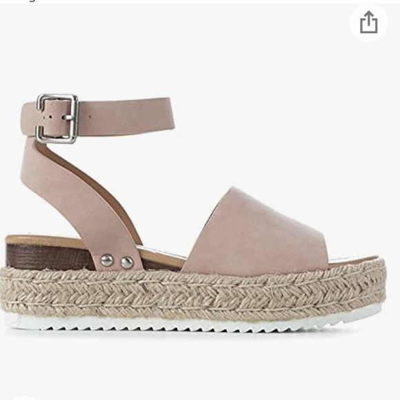 Women's Soda Topic Platform Sandals in Rose Gold Color - Picture 3 of 7